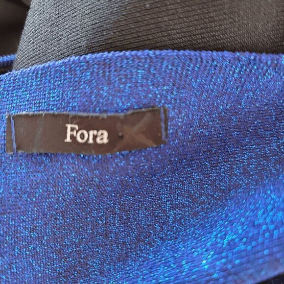 Fora metallic blue black bandage dress size L - Picture 4 of 7